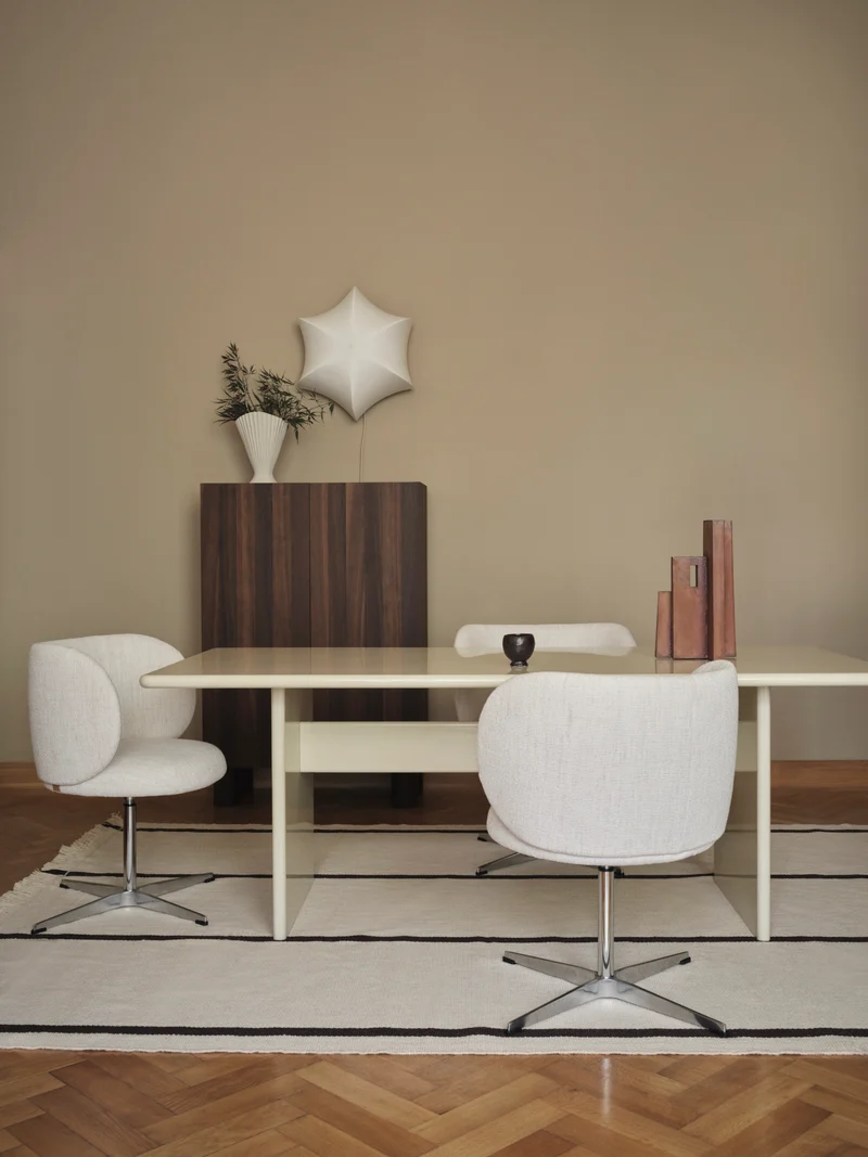 Ferm Living Calm Kelim Teppich - 200 x 300 - Off-white/Coffee