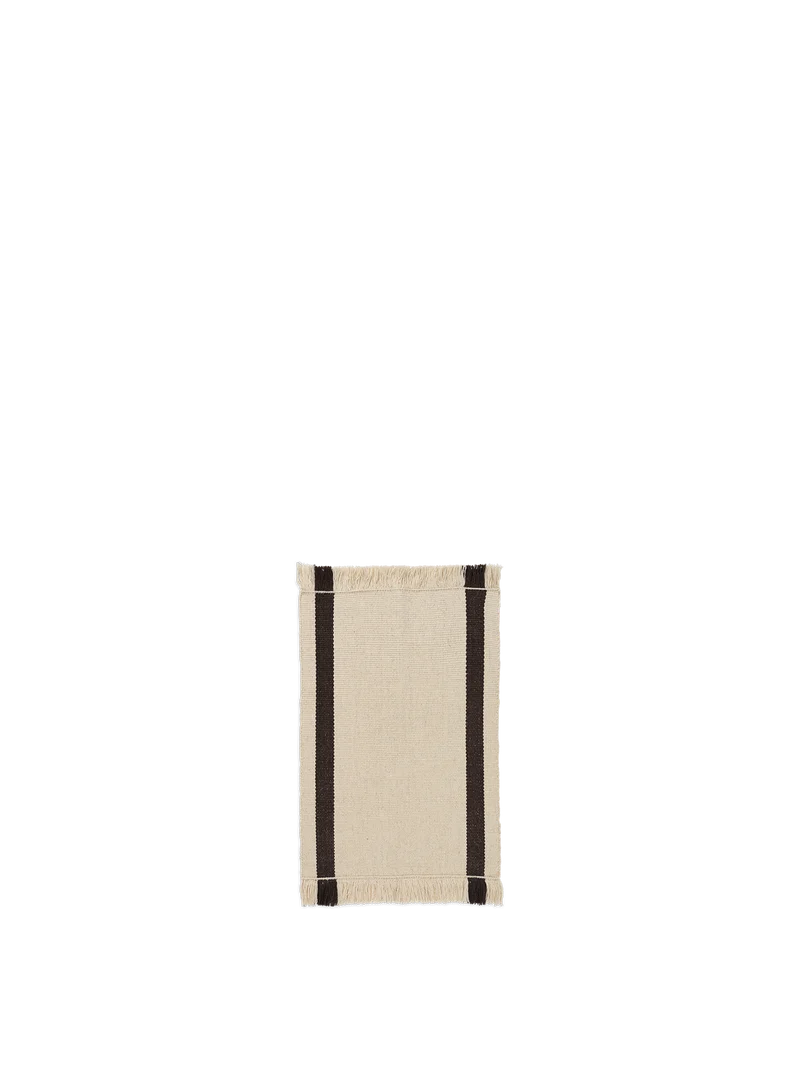 Ferm Living Calm Kelim Mat - 50 x 70 - Off-white/Coffee