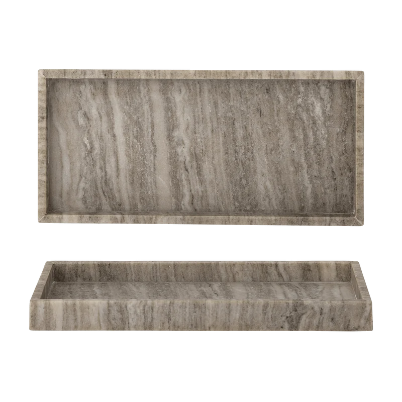Plateau en marbre marron 38x18x3cm Majsa - Bloomingville