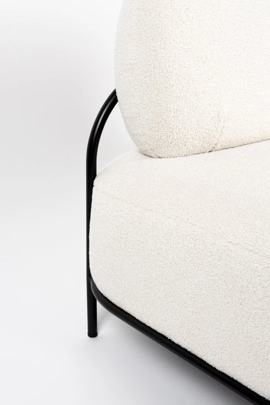 Canapé en tissu bouclé beige 71,5x125cm Holly - The Cool Republic