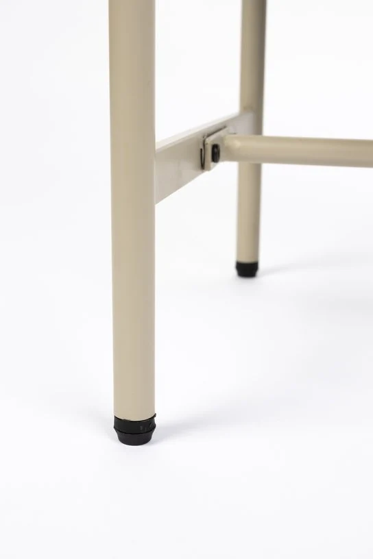 Table de chevet en bois et métal beige Sora - The Cool Republic