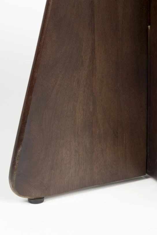 2 Tables d'appoint en bois de manguier et céramique marron Oréa - The Cool Republic