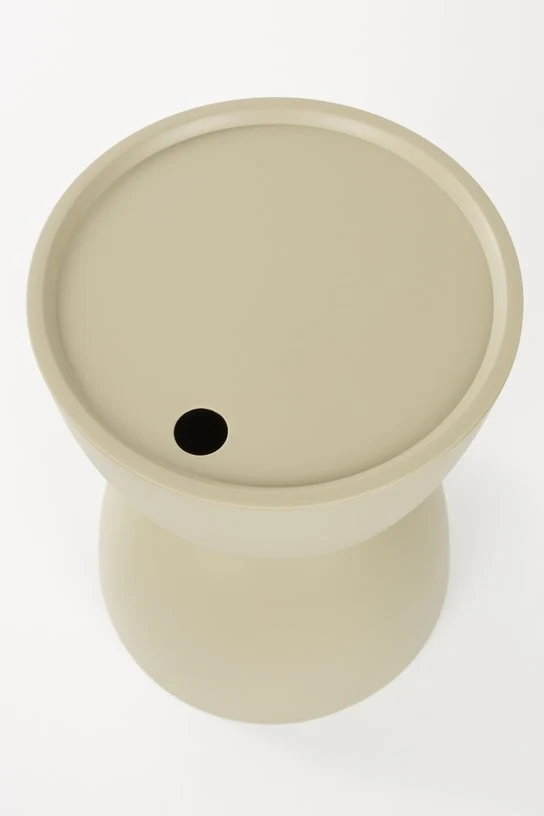 Table d'appoint ronde beige 34x45cm Nora - The Cool Republic