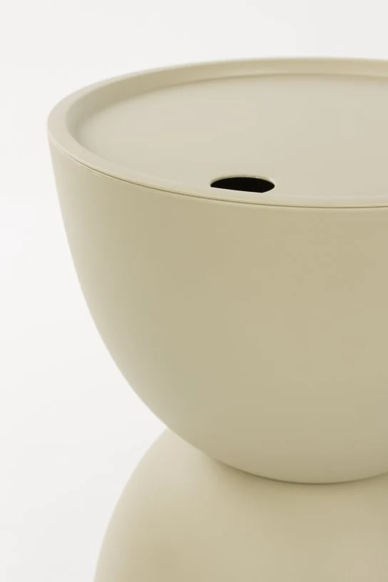 Table d'appoint ronde beige 34x45cm Nora - The Cool Republic