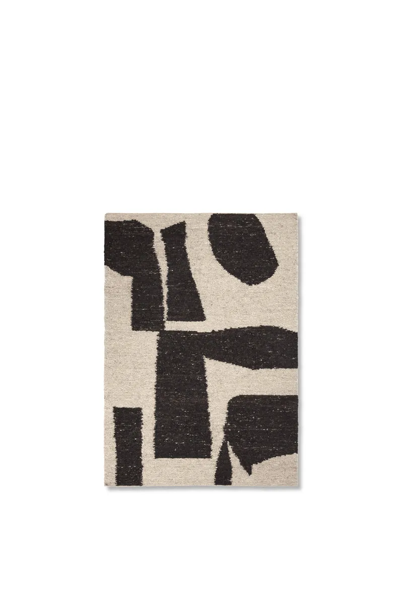 Ferm Living Piece Teppich - 140 x 200- Off-white/Coffee