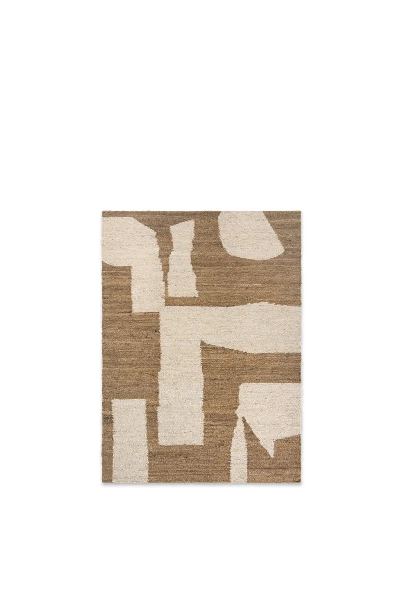 Ferm Living Piece Teppich - 140 x 200 - Off-white/Toffee