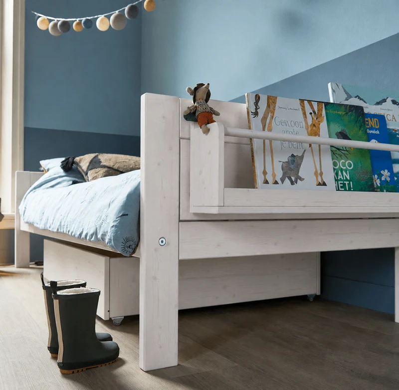 Lifetime Kidsrooms Kinderbett 120 x 200 ohne Rückseite Whitewash