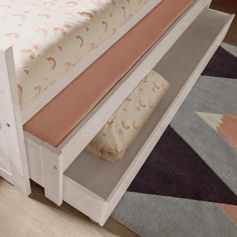 Lifetime Kidsrooms Tagesbett mit Gästebett & Bettschublade - Original Whitewash
