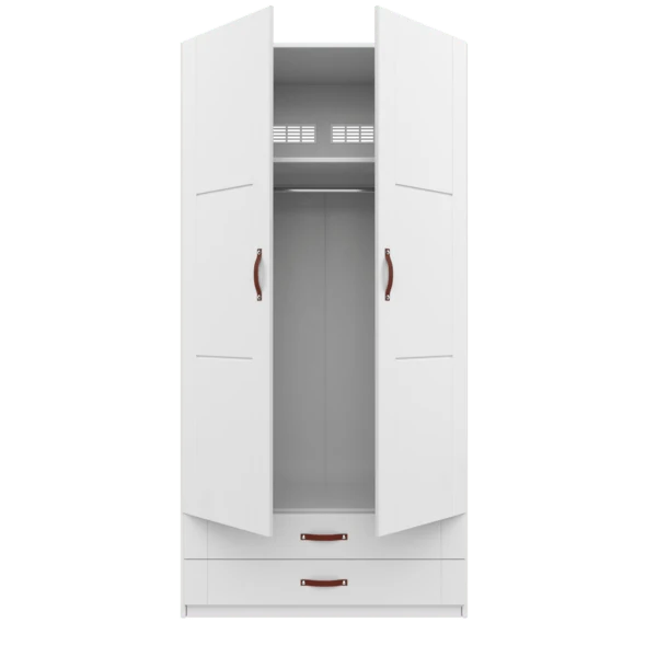 Lifetime Kidsrooms Kleiderschrank mit Schubladen und Kleiderstange - 100 cm Whitewash