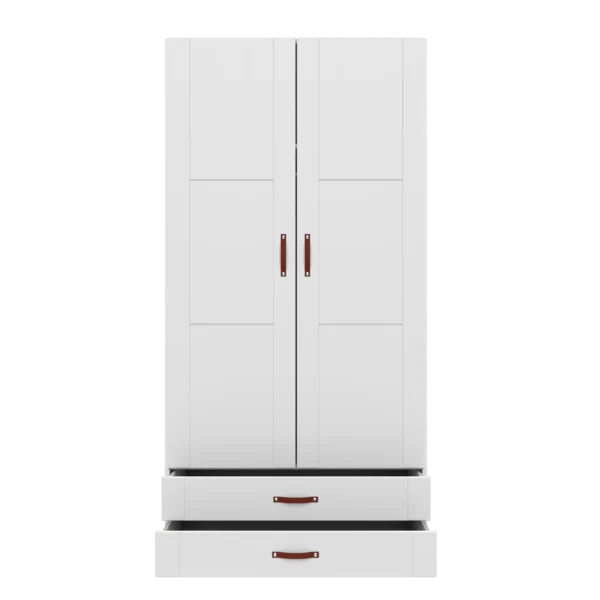 Lifetime Kidsrooms Kleiderschrank mit Schubladen und Kleiderstange - 100 cm Whitewash