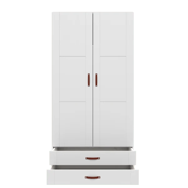 Lifetime Kidsrooms Kleiderschrank mit Schubladen - 100 cm Whitewash