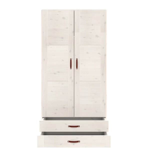 Lifetime Kidsrooms Kleiderschrank mit Schubladen - 100 cm Whitewash