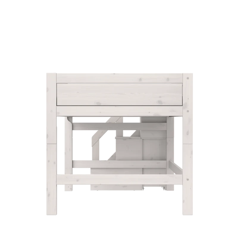 Lifetime Kidsrooms Original Hochbett 120 cm mit Treppe - 128 cm Whitewash