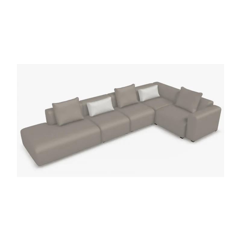 Canapé d'angle en tissu metaphor 003 et coussins MAGS - HAY