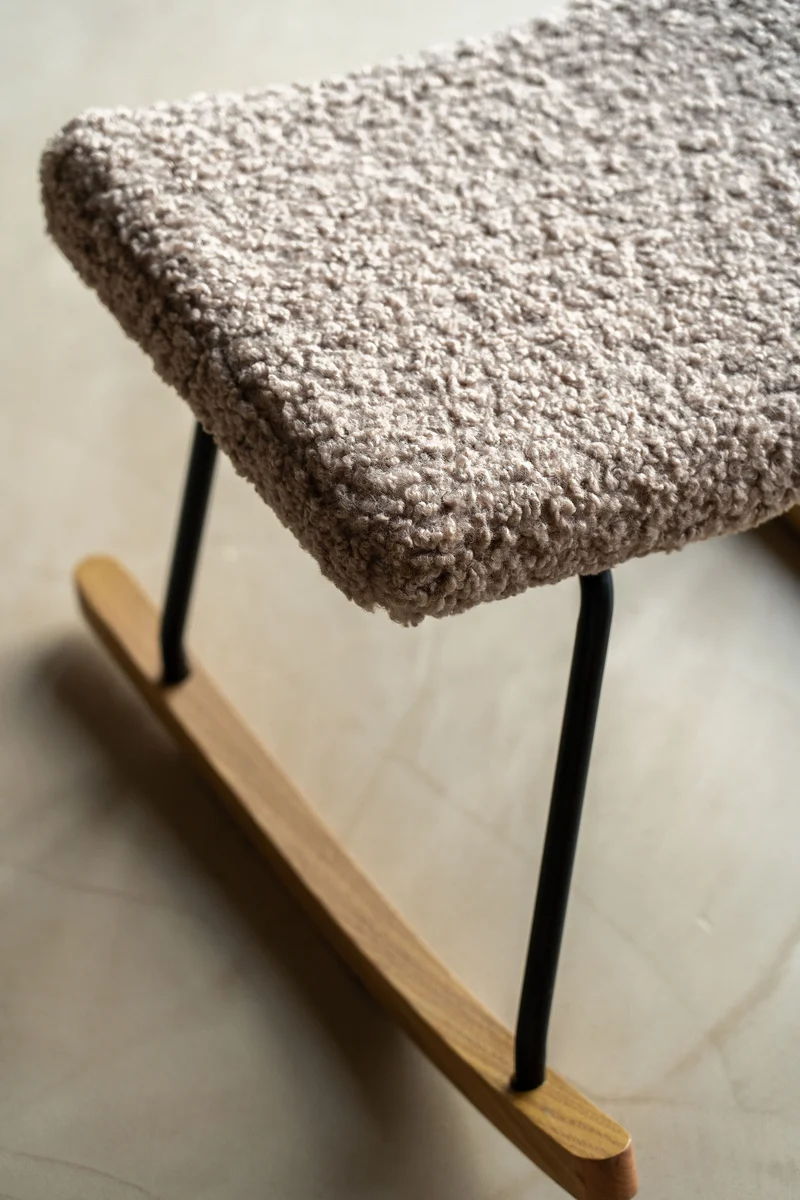 Quax Hocker Schaukelstuhl De Luxe Stone