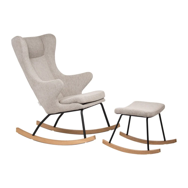 Quax Hocker Schaukelstuhl De Luxe Sand Grey