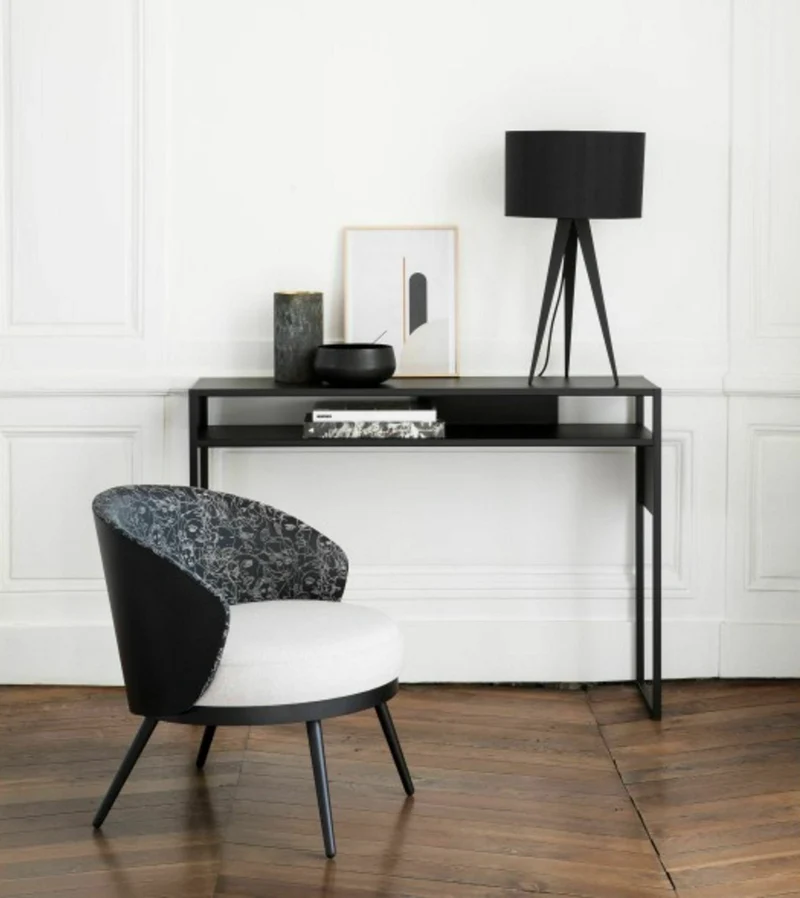 Console 120 cm en métal noir Arlequin Modèle d'exposition - Resistub