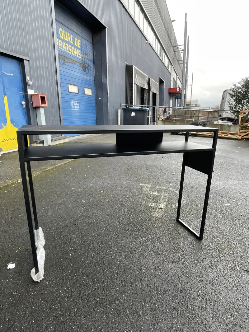 Console 120 cm en métal noir Arlequin Modèle d'exposition - Resistub