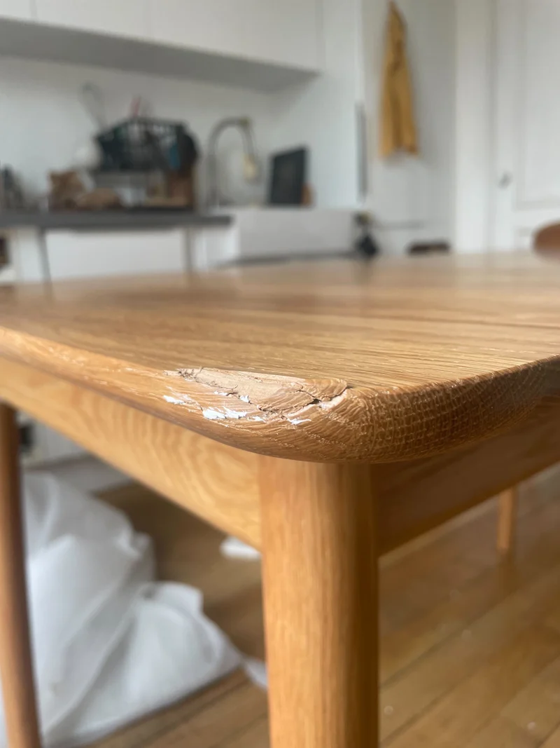 Table rectangulaire en chêne huilé 127 x 75 cm ZigZag Modèle d'exposition - Hans K
