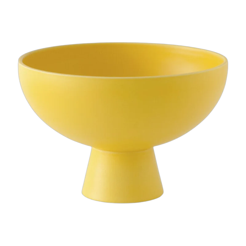 Bol 22 cm en céramique jaune Strøm - Raawii