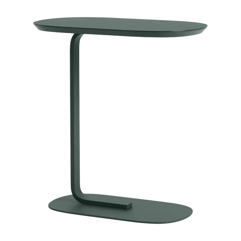 Table d'appoint en acier vert foncé H 73,5 cm Relate Modèle d'exposition - Muuto
