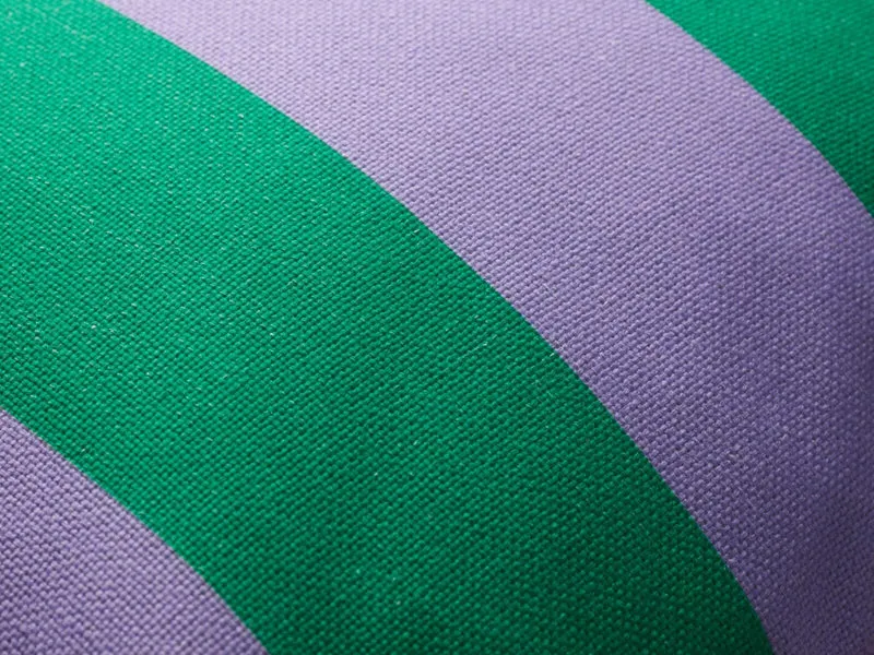 Coussin carré à rayures en tissu vert et violet 60x60cm Striped - Fest Amsterdam