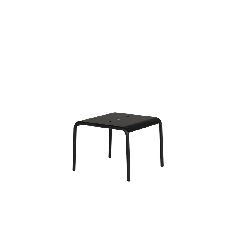 Table basse en acier thermolaqué inoxydable noir 50x38cm Panorama - TIPTOE