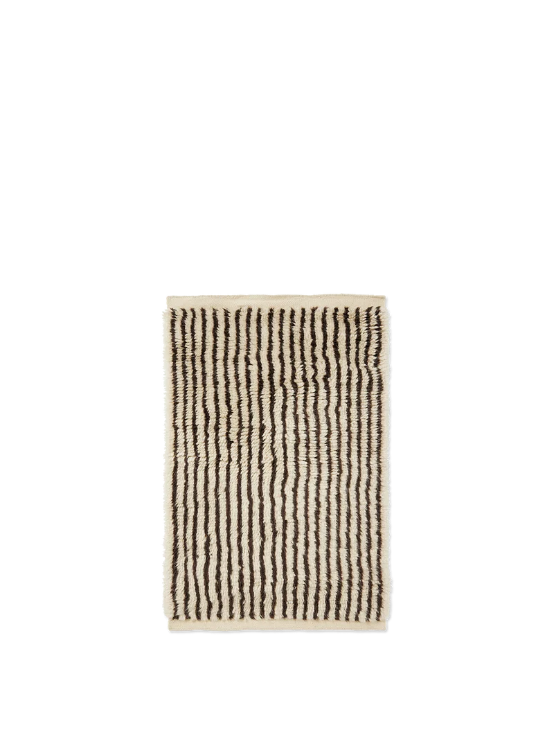 Ferm Living Kami Knotted Teppich - 80 x 120 - Off-white/Coffee