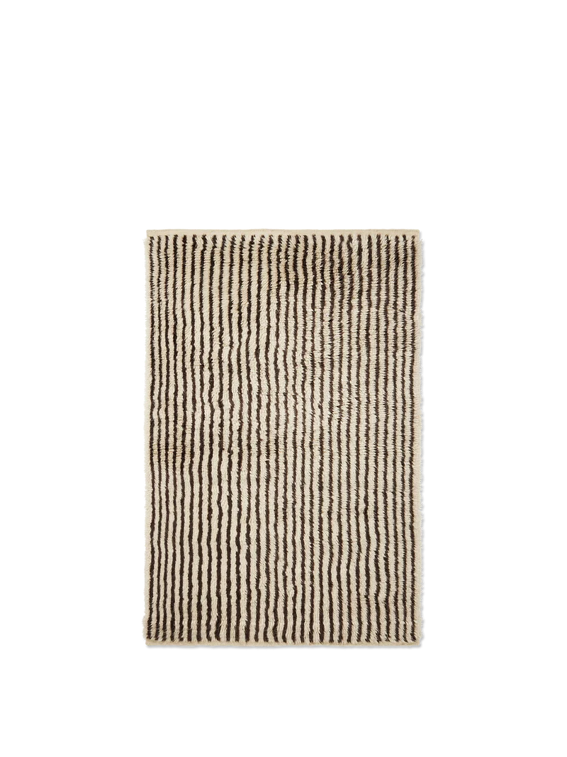 Ferm Living Kami Knotted Teppich - 120 x 180 - Off-white/Coffee