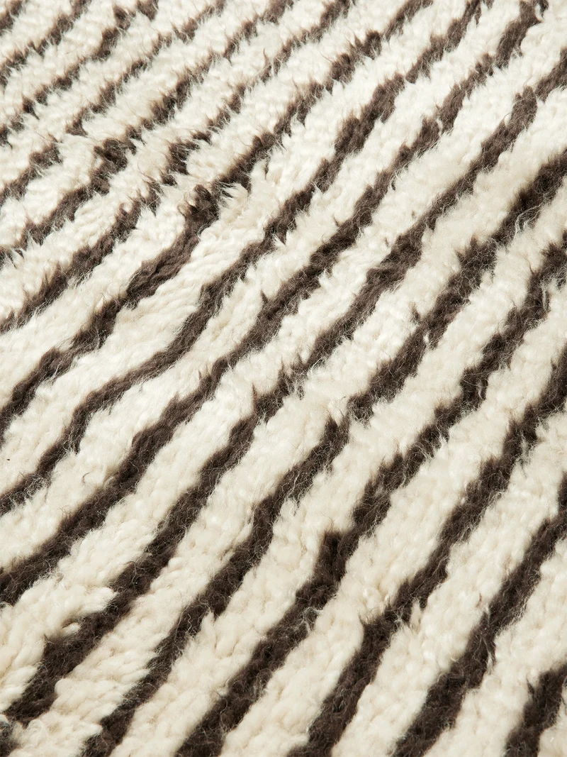 Ferm Living Kami Knotted Teppich - 120 x 180 - Off-white/Coffee