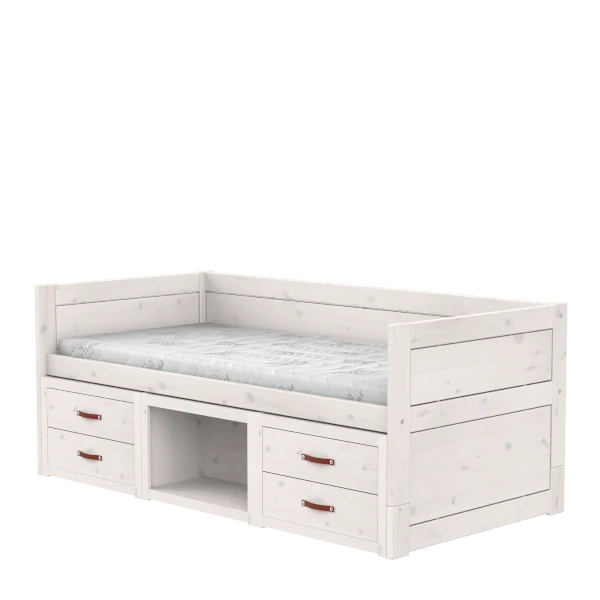 Lifetime Kidsrooms Tagesbett mit Schubladen und Stauraum - Original Weiss