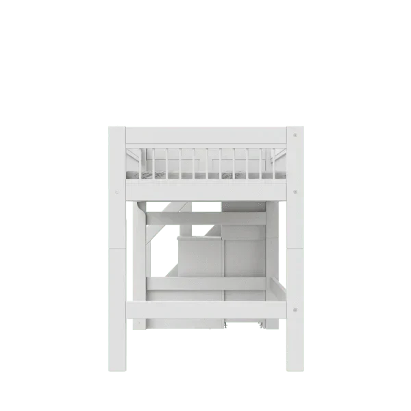 Lifetime Kidsrooms Hochbett mit Treppe 128 cm - Breeze Weiss