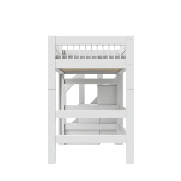 Lifetime Kidsrooms Hochbett mit Treppe 152 cm - Breeze Weiss