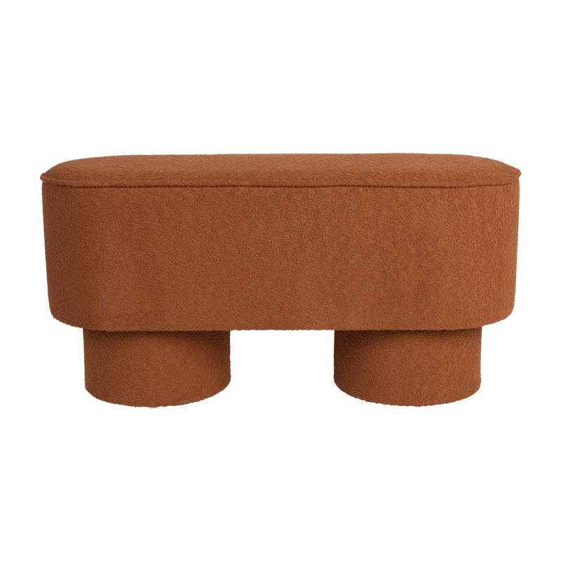 Banc en tissu terracotta 93x35x44,5cm Lumo - The Cool Republic