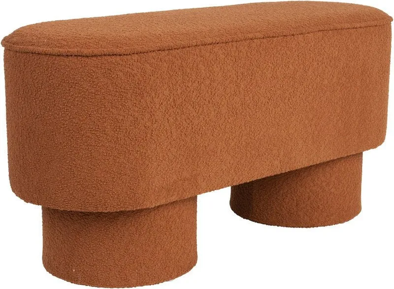 Banc en tissu terracotta 93x35x44,5cm Lumo - The Cool Republic