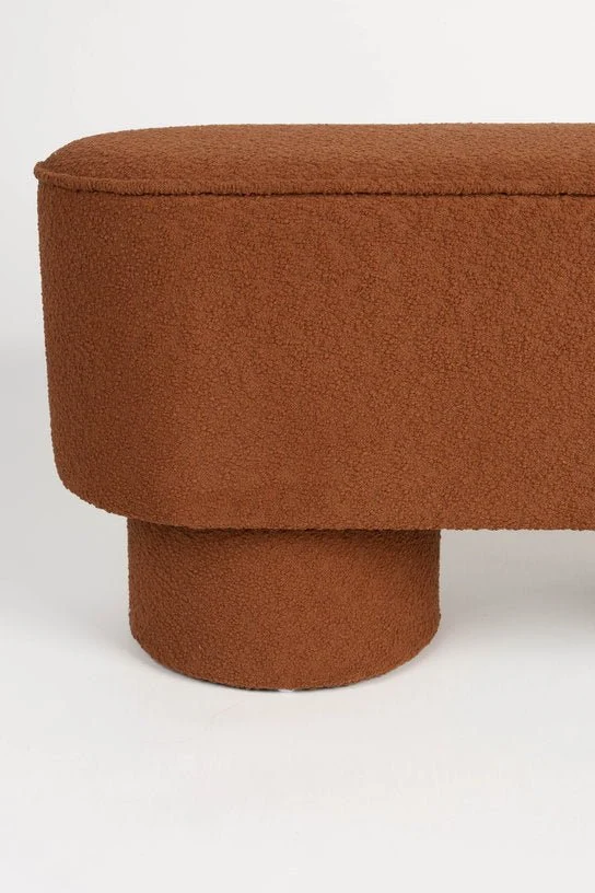 Banc en tissu terracotta 93x35x44,5cm Lumo - The Cool Republic