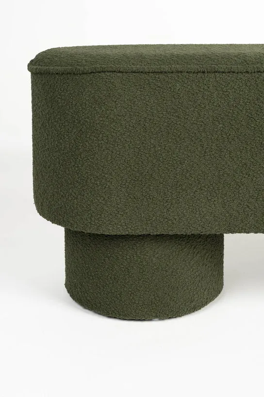 Banc en tissu vert 93x35x44,5cm Lumo - The Cool Republic