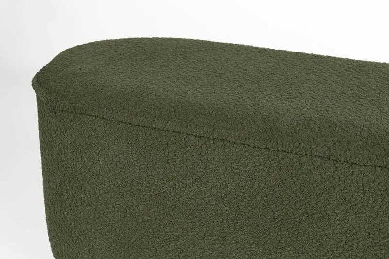 Banc en tissu vert 93x35x44,5cm Lumo - The Cool Republic