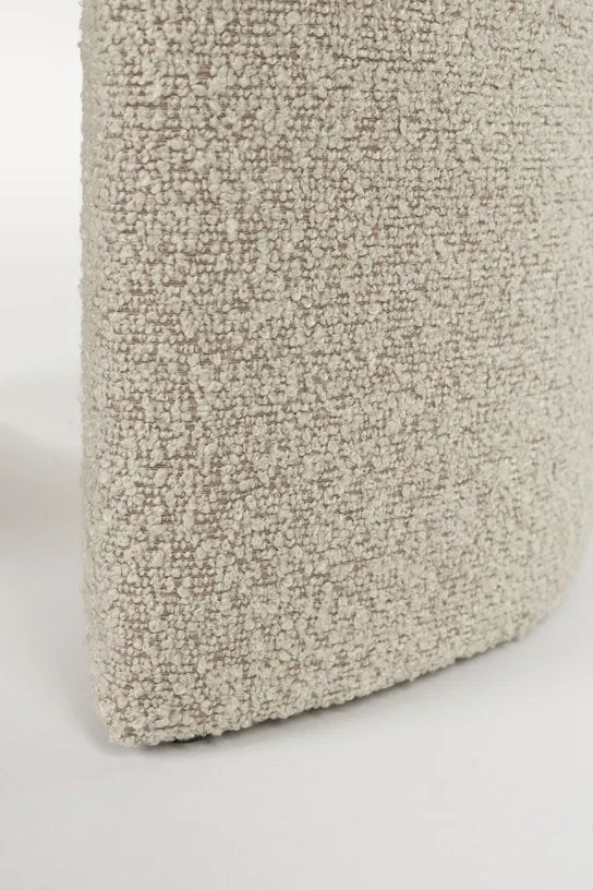 Tabouret en tissu beige 42x46cm Elio - The Cool Republic