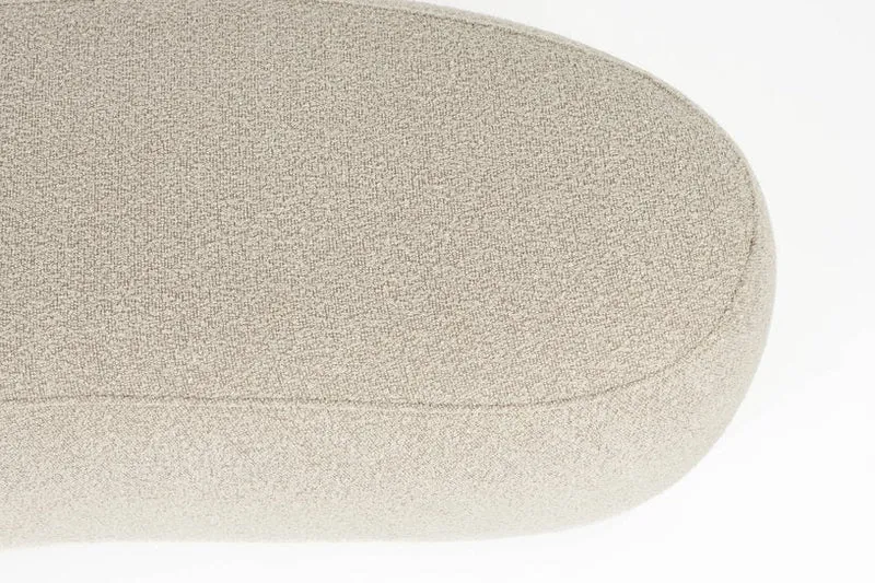 Banc en tissu beige 120x46x41cm Elio - The Cool Republic