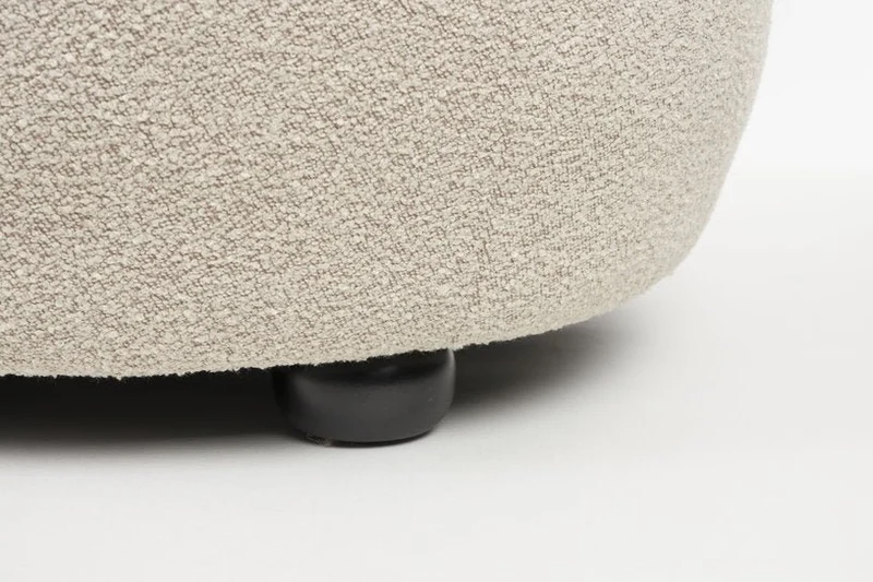 Banc en tissu beige 120x46x41cm Elio - The Cool Republic