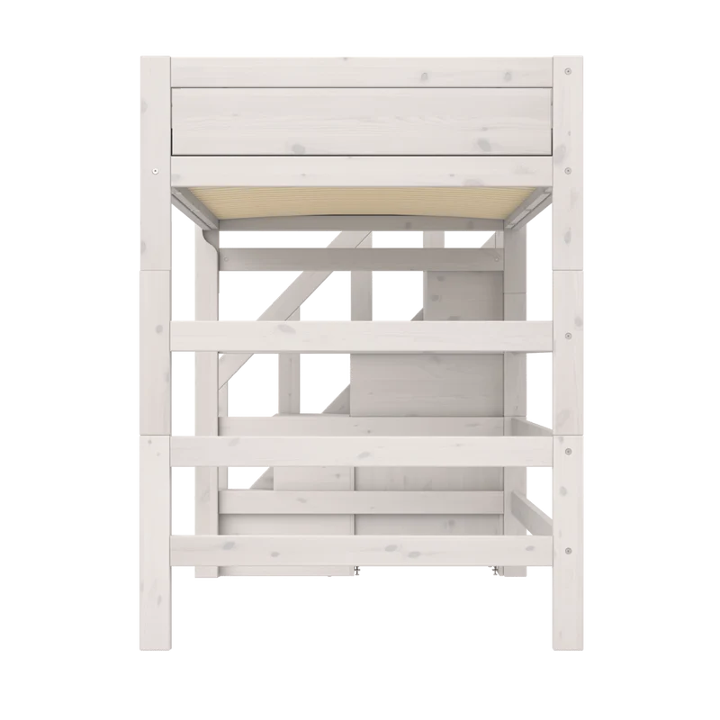 Lifetime Kidsrooms Hochbett 120 mit Treppe - 177 cm Whitewash