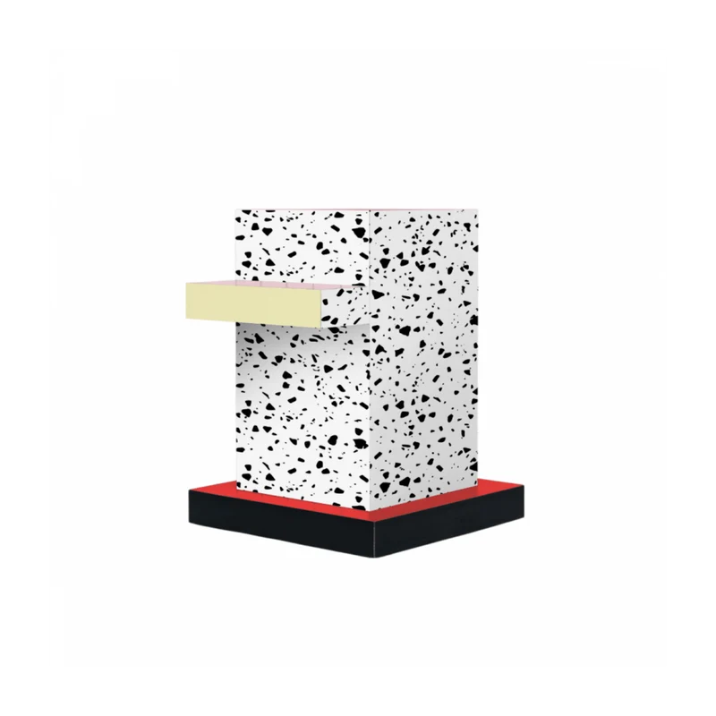 Table d'appoint en mdf et bois 42,3x42x54,6cm Superside terrazzo - Seletti