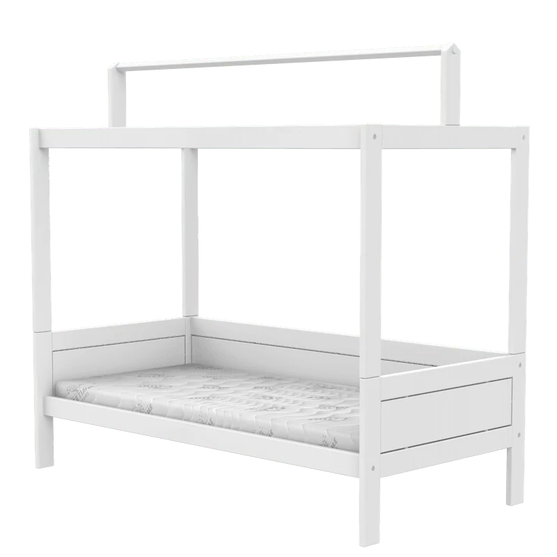 Lifetime Kidsrooms Kinderbett mit Gestell für Stoffdach - Original Weiss
