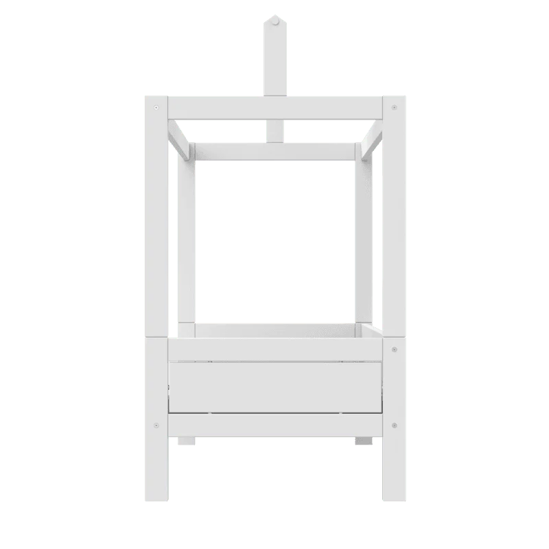Lifetime Kidsrooms Kinderbett mit Gestell für Stoffdach - Original Weiss