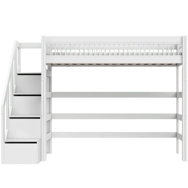 Lifetime Kidsrooms Hochbett mit Treppe 177 cm - Breeze Weiss