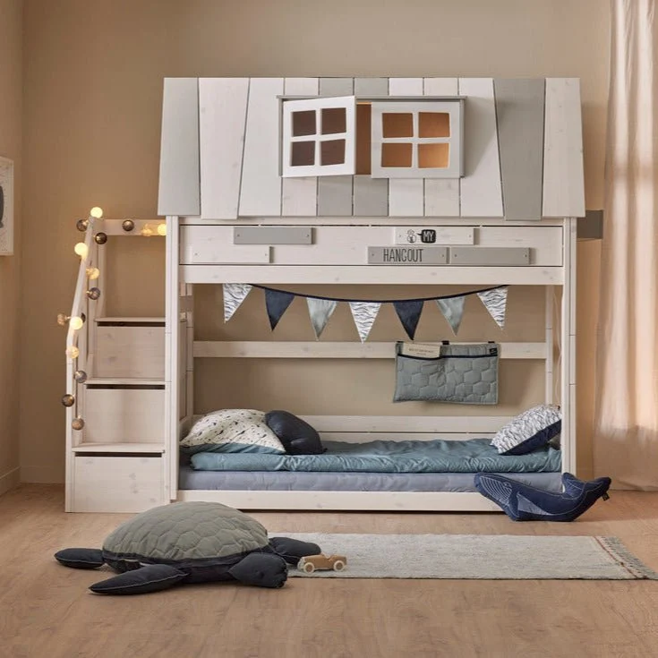 Lifetime Kidsrooms Hausbett mit Treppe - My Hangout Weiss
