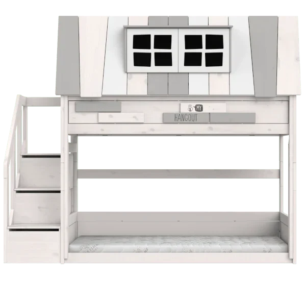 Lifetime Kidsrooms Hausbett mit Treppe - My Hangout Weiss