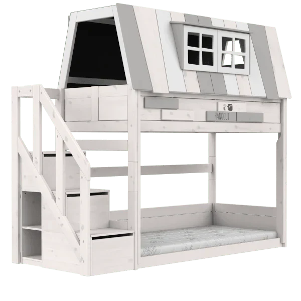 Lifetime Kidsrooms Hausbett mit Treppe - My Hangout Weiss