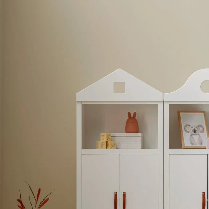 Lifetime Kidsrooms Hausgiebelfront für Regal Weiss